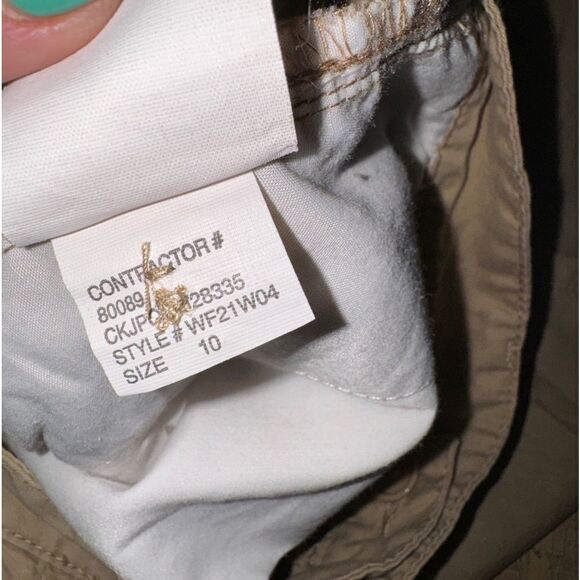 Nwt Calvin Klein khaki chino Capri cropped pants belted - Picture 8 of 11